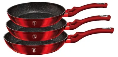 Immagine prodotto di Berlinger Haus set di 3 teglie in granito 20/24/28cm Metallic Burgundy Line BH1288NF