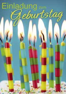 Produktbild von Komma³ 51-001 Einladung Geburtstag "Kerzen" - 5 Stück