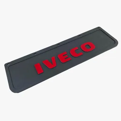 Obrázok produktu pre Blatník na predný nárazník Iveco s červeným reliéfnym nápisom | 600 mm x 180 mm