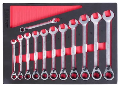 Produktbild von Weber Tools Ratschen-Ringgabelschlüsselsatz WT-8912R