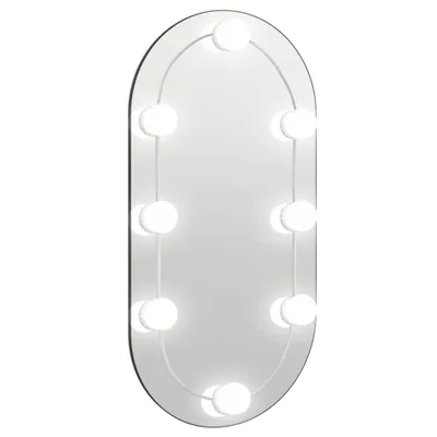 Produktbild von Spiegel mit LED-Leuchten 60x30 cm Glas Oval