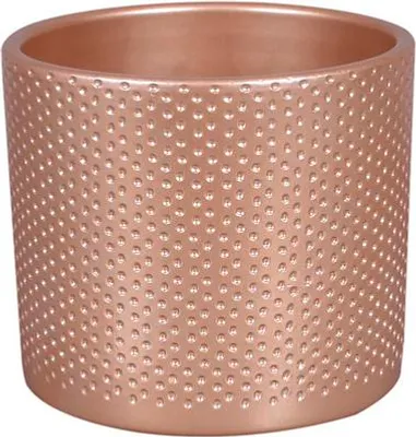 Image de Cache-pot en céramique ZEUS DOTS CHRISTMAS Ø 17 cm rose-doré