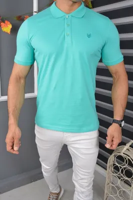 Produktbild von Megaman Poloshirt Herren Polohemd mit Kragen Kurzarm Premium T-Shirt Freizeit Slim Fit Basic Baumwolle Größe 2XL Grün