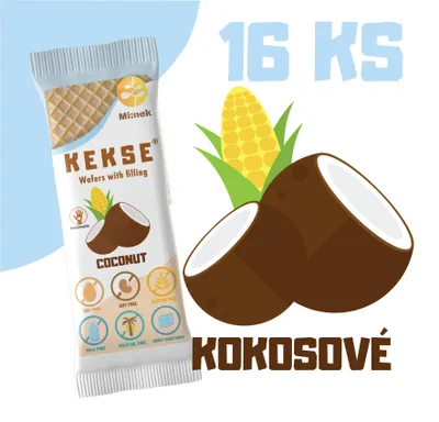 Obrázok produktu pre KEKSE Oblátky s kokosovou náplňou 16 ks