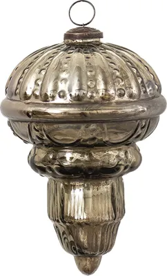 Immagine prodotto di Clayre & Eef Guaina di Natale XL Ø 14 cm in vetro marrone argentato
