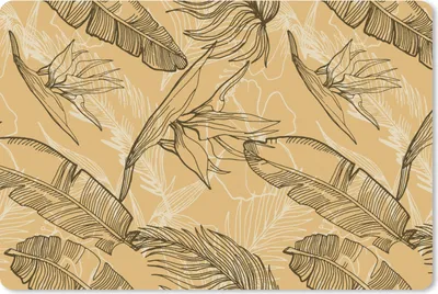 Produktbild von MuchoWow® Schreibtischunterlage Blätter - Sommer - Tropisch - Hawaii 60x40 cm - XXL Mauspad - Großes Mauspad