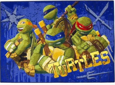 Produktbild von Associated Weavers Kids Corner Ninja Turtles Teppich Kinderteppich blau, 133 x 95cm