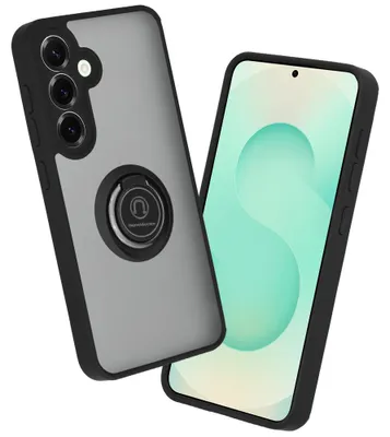Produktbild von Techsuit Glinth Back Cover Hülle mit Ring für Samsung Galaxy S25 Plus - Schwarz