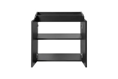 Obrázek produktu pro Koupelnová skříňka 60 cm černá frézovaná pod umyvadlo 2 dveře