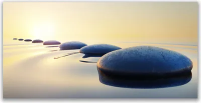 Produktbild von Tulup Leinwand-Bilder 120x60 Wandbild Canvas Kunstdruck Wasser Steine Kunst