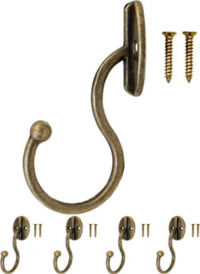 Produktbild von 'FUXXER® Bügel-Verschlüsse, Vintage Messing Design, 32 x 25 mm, bronze, 4er Set'