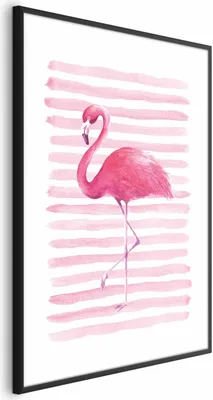 Produktbild von Posterpapier Poster - Flamingo and Stripes 21x30 cm Für Kinder g-C-0118-ao-a
