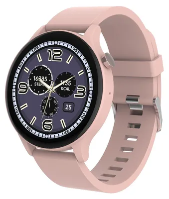 Image de Montre connectée Bluetooth rose/beige
