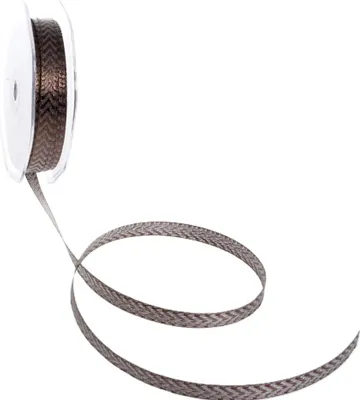 Produktbild von Geschenkband mit Zackenmuster - braun - 10mm - 20m - 8244 88