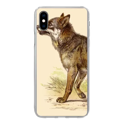 Produktbild von MuchoWow® Handyhülle Schutzhülle Hülle für iPhone Xs Wolf - Raubtier - Pflanzen Silikon Softcase Handy Hülle - Handytasche