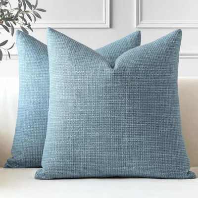 Obrázok produktu pre Poťahy na vankúše, ľan, 2 kusy, 60x60 cm, modré