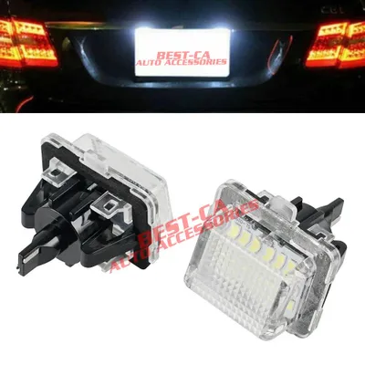 Image de Éclairage LED pour plaque d'immatriculation Compatible avec Mercedes-Benz W204 W212 W216 W221 W207 C207 PRE-LCI
