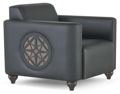 Immagine prodotto di Poltrona Nero Unicolore Design Moderno Stile Studio Soggiorno