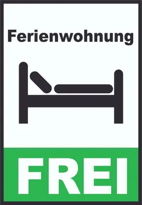 Produktbild von Ferienwohnung frei Hochkant Schild A6 (105x148mm)