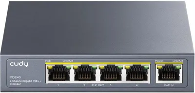 Obrázok produktu pre CUDY 4-kanálový gigabitový extender PoE++