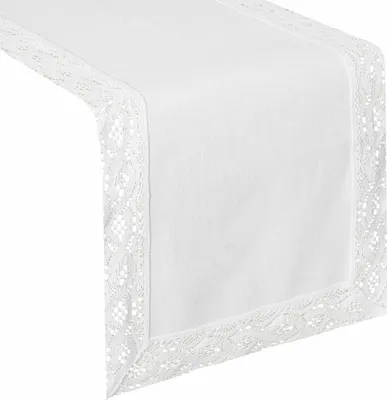 Produktbild von EUROFIRANY | Tischband - Mitteldecke - 40 x 140 cm - Weiß - Tischläufer - Spitze
