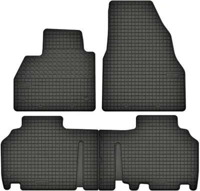 Produktbild von Gummimatten passend für  Mercedes Citan W415 (ab 2012) Gummi Fußmatten Satz Schwarz + Stopper
