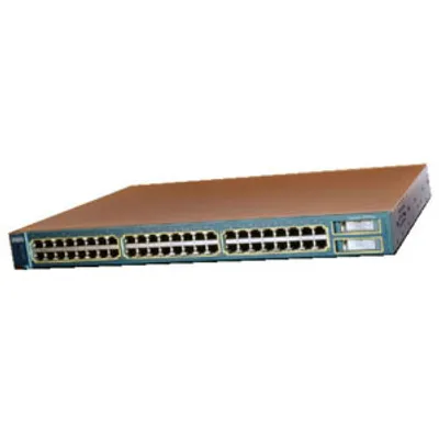 Produktbild von Cisco UPLINK 48 10 100 AND, 12000 Eintragungen, 10/100/1000 Mbps, SNMP, CLI, SNMPv3, SSHv2, EEE 802.1w (RSTP), IEEE 802.1D, PAgP, Cisco IOS