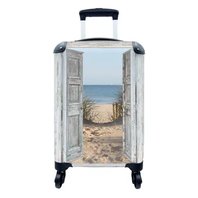 Produktbild von MuchoWow® Koffer Handgepäck Trolley Rollkoffer Kleine Reisekoffer mit 4 Rollen - Düne - Strand - Aussicht - Sommer - Cabin Size < 55x40x23 cm & 55x40x20 cm - Fotokoffer - Kabinenkoffer - Boardgepäck - Reise-Box - Reisekoffer - Reisegepäck - Koffer mit Bild - Trolley für Kinder