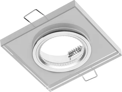 Produktbild von LED Einbaurahmen Glas Eckig gespiegelt 90x90x10mm Für GU10 MR16 Leuchtmittel