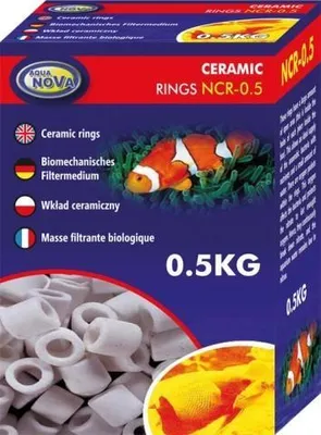 Produktbild von Keramikringe Filtermedium Filtermaterial Hochporös Aquarium Teich Filterringe Filtersubstrat Biologisch inkl. Netzsack zur Wasserreinigung