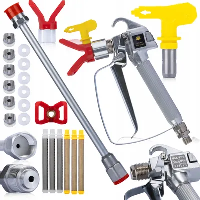 Zdjęcie produktu dla Pistolet malarski do agregatu z dyszą 517 + zestaw akcesoriów vol.1