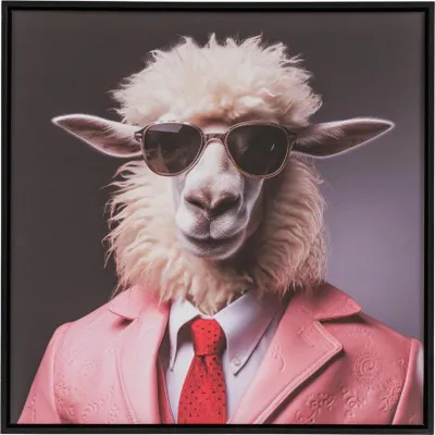 Image de Boltze Home - Toile « Mouton » 50 x 50 x 3,5 cm