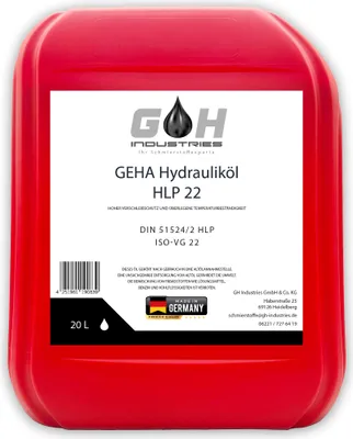 Produktbild von 20 L Hydrauliköl HLP 22 ISO VG 22 nach DIN 51524 Teil 2 Kanister 20 Liter