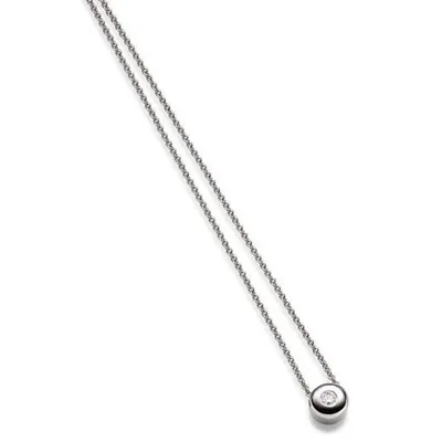 Produktbild von Solitär Collier Kette Ankerkette Diamant Brillant 0,25 ct.750 Gold Weißgold 42cm