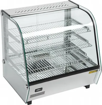 Produktbild von Buffalo Warmhaltevitrine 687x670x568mm mit 3 Roste 120 Liter und Rundumglas