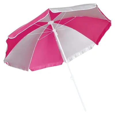 Produktbild von Sonnenschirm - rosa/weis - 120 cm - UV-Schutz - inkl. Tragetasche