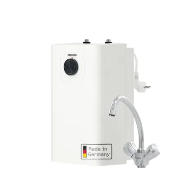 Produktbild von STIEBEL ELTRON este Generation druckloser Kleinspeicher UFP 5 Trend inklusive Temperierbatterie TWS-W mit Stecker, thermostop-Funktion, Untertischboiler 5 Liter Niederdruck, 2 kW, 204967