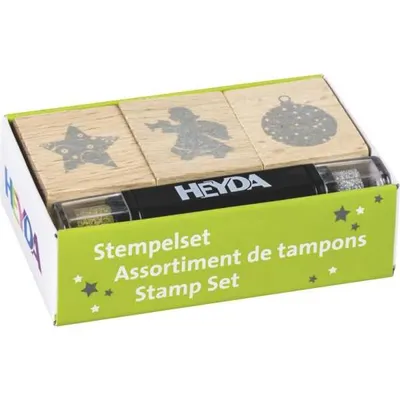 Image de HEYDA 204888494 Set de tampons pour Noël 8 x 45 x 25 cm bois