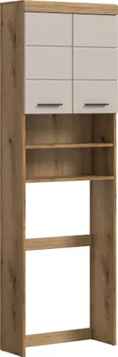 Produktbild von Waschmaschinenumbauschrank >Scout< in Evoak Oak / Kaschmir - 63x191x24cm (BxHxT)