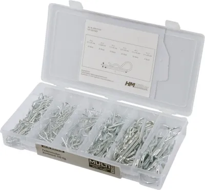 Produktbild von Hm Federstecker Sortiment 150 Tlg 1,7-3,7 Mm, Verzinkt