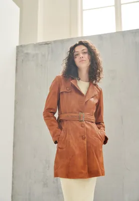 Produktbild von Damen Ledermantel Trenchcoat Ricano KATE – cognac / L