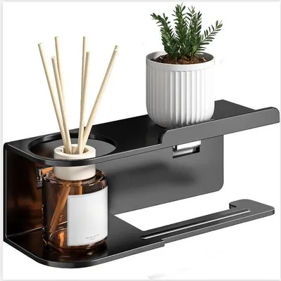 Produktbild von Bohren,Selbstklebend Klopapierhalter,Klopapierhalterung,Klorollenhalter Wandmontage,Toilettenhalter Edelstahl,Wc Papier Halterung Rollenhalter