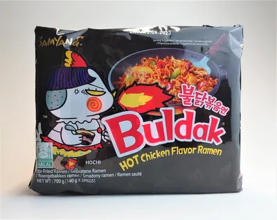A package of Samyang Hot Chicken Flavor Ramen.