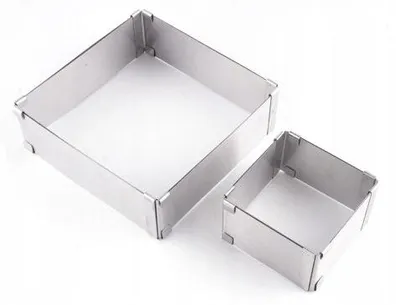 Produktbild von Szron Rechteckiger Verstellbarer Kuchenring 10-18 cm