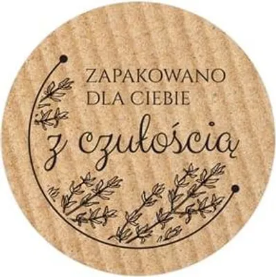 Obrázok produktu pre Nálepky Kraft "Balené pre vás s nehou"
