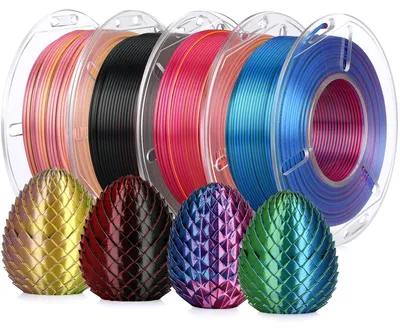 Obrázek produktu pro Sada filamentů, 1,75 mm, tříbarevný 3D tiskový filament, vícebarevný, 4 kusy, 200 g