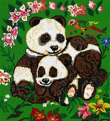 Produktbild von Stick it® Panda mit Baby Motiv ca. 17.550 Teile Nr. 42364