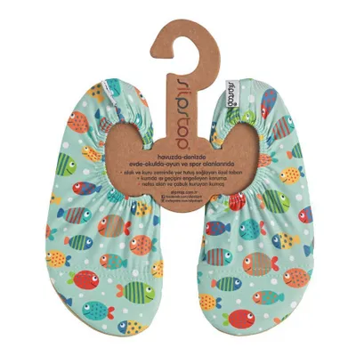 Produktbild von Slipstop Badeschuhe Turnschläppchen Aquarium türkis Fische 30/32