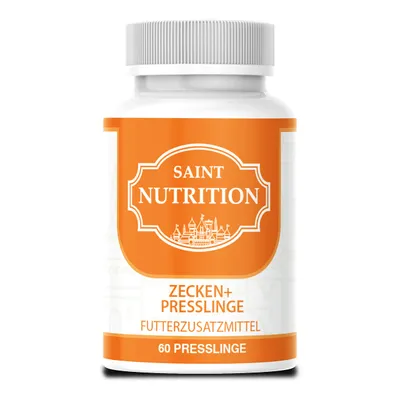 Produktbild von Saint Nutrition® Zecken+ Presslinge – zum Schutz vor Zeckenbefall – für Hunde und Katzen – Zeckenschutz Hund – Zeckentabletten – Zeckenmittel