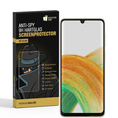 Produktbild von 4x Blickschutz 9H Panzerhartglas für Samsung Galaxy A33 5G Anti-Spion Displayschutz Panzerfolie Schutzfolie echtes Tempered Panzerglas Schutzglas Screen Protector